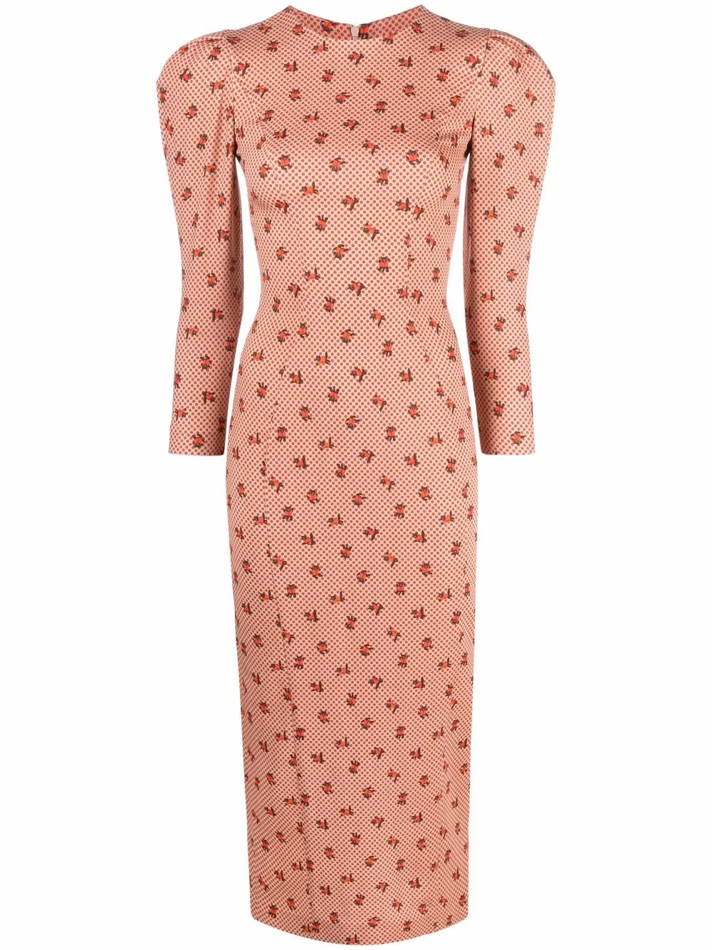 Printed Puff-Sleeve Dress