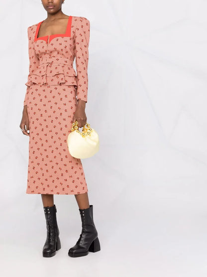 Printed Peplum Jacket