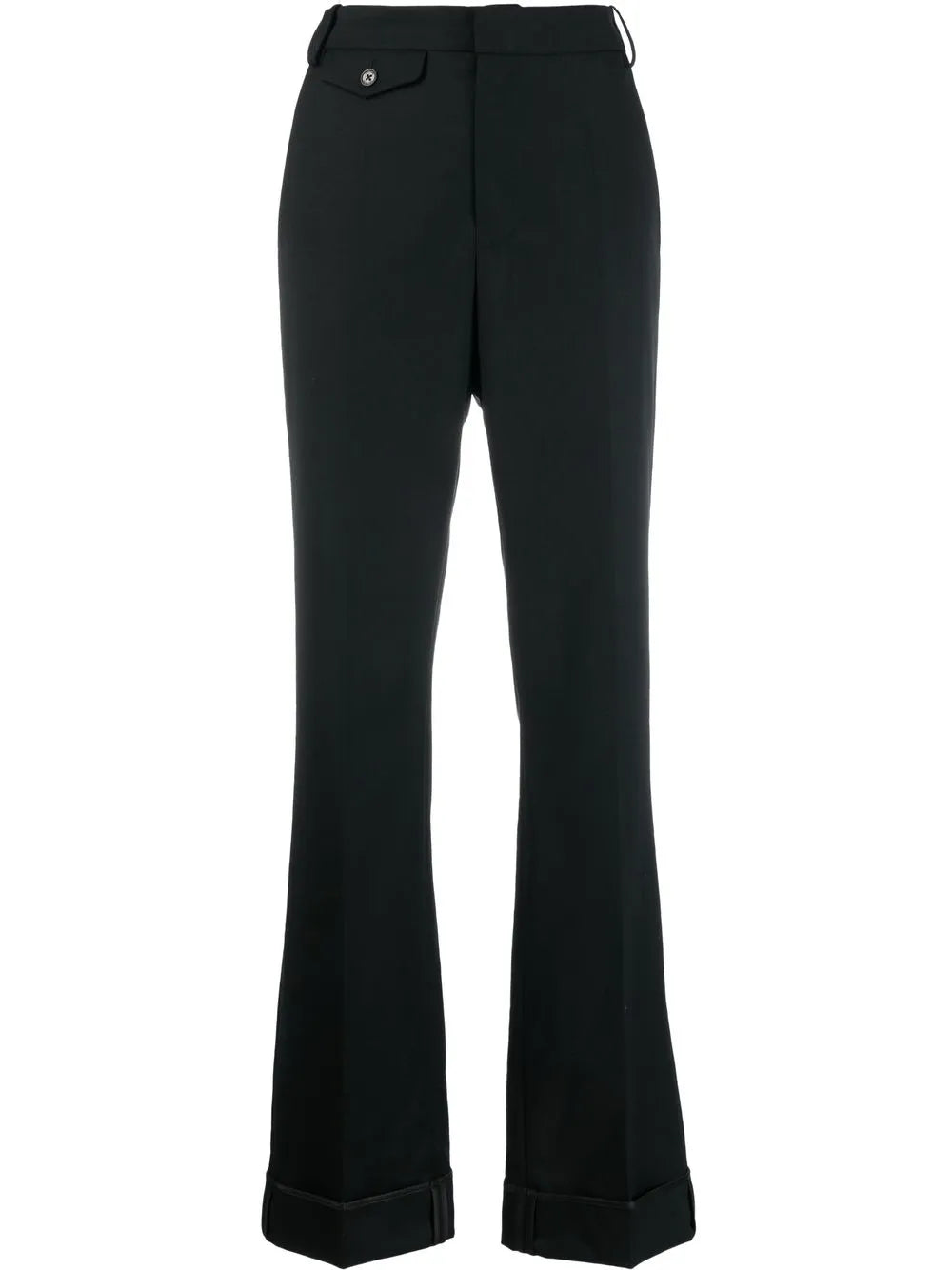 Poetia Turn-Up Hem Gabardine Trousers