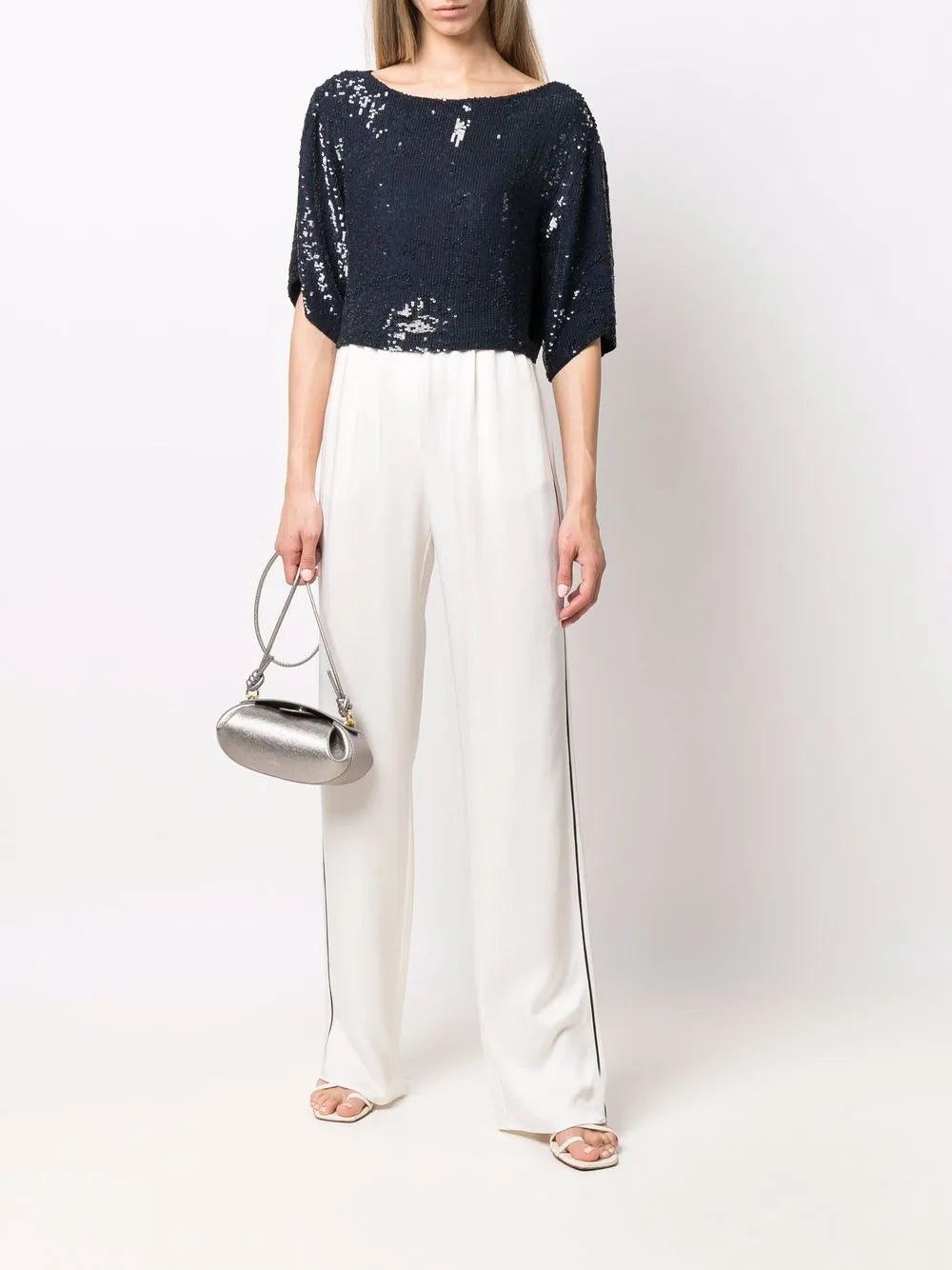 Sequined Cropped Blouse