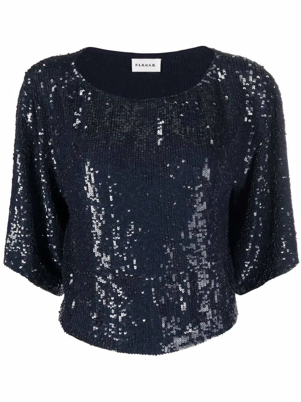 Sequined Cropped Blouse