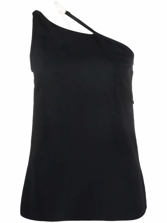 Contrast Asymmetric Strap Top