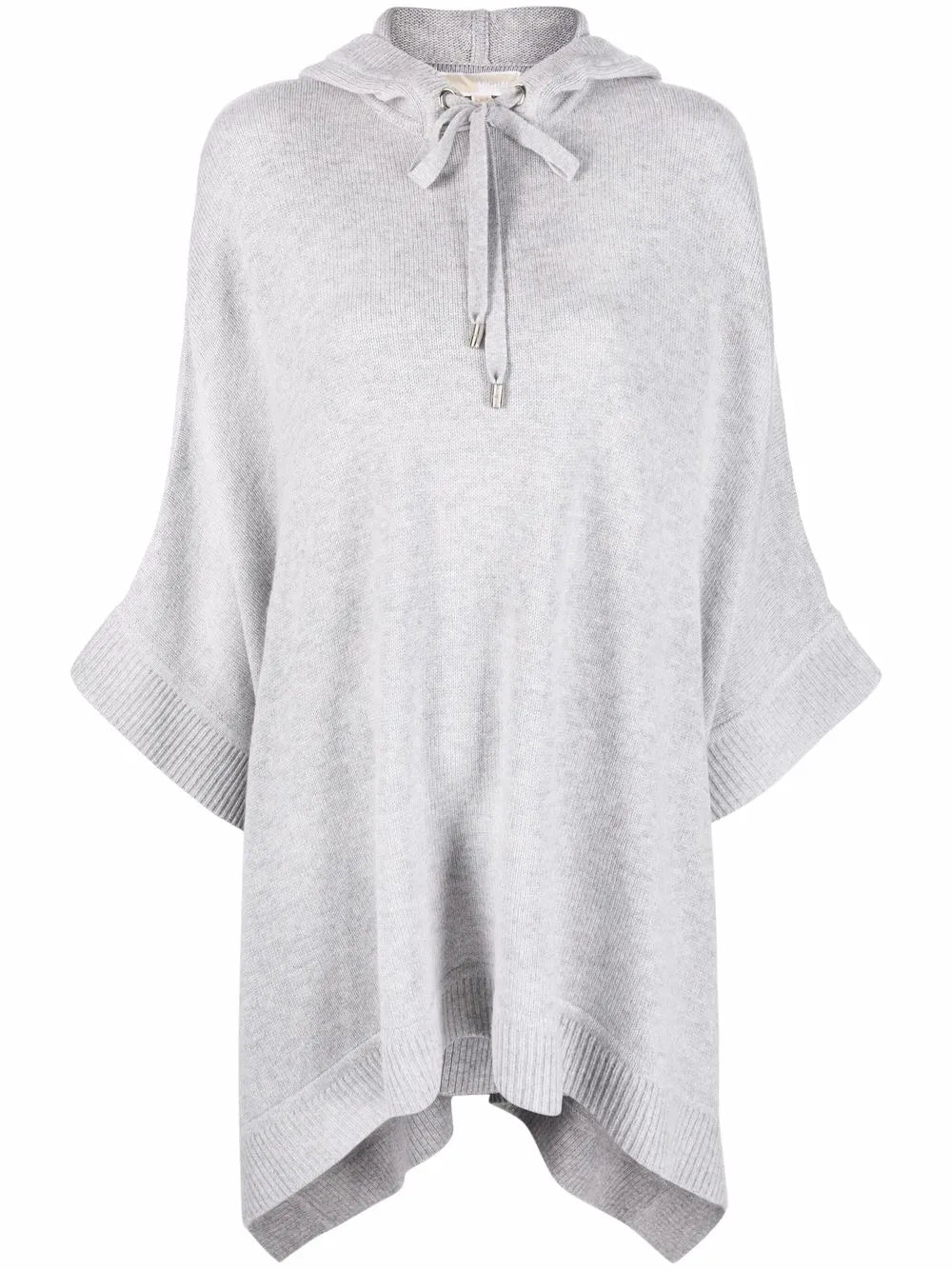 Fine-Knit Hooded Cape