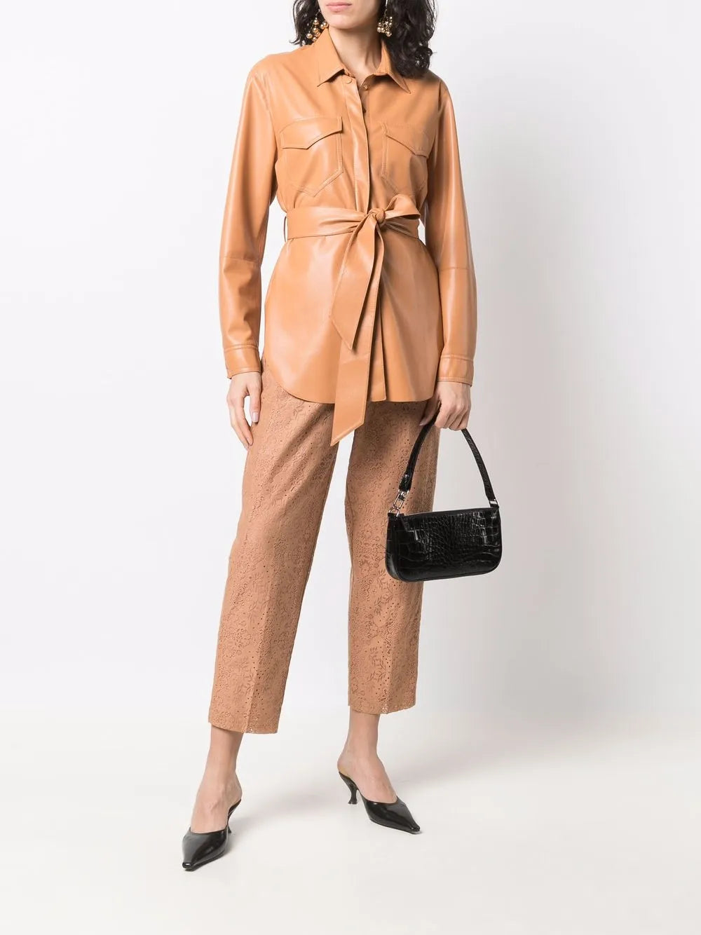 Cut-Out Floral Trousers