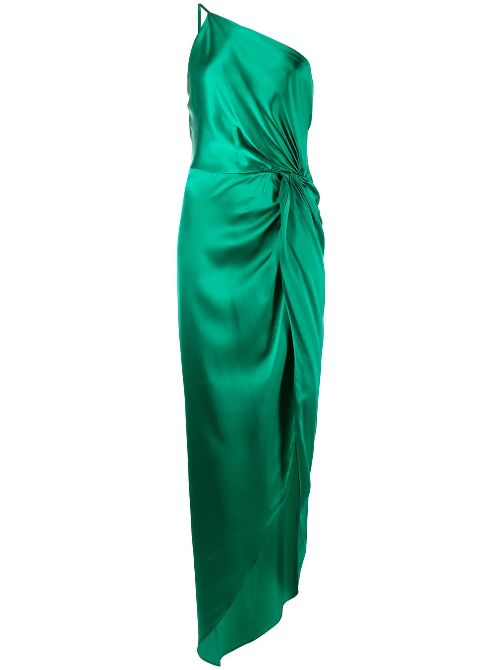 Knot-Detail One-Shoulder Gown