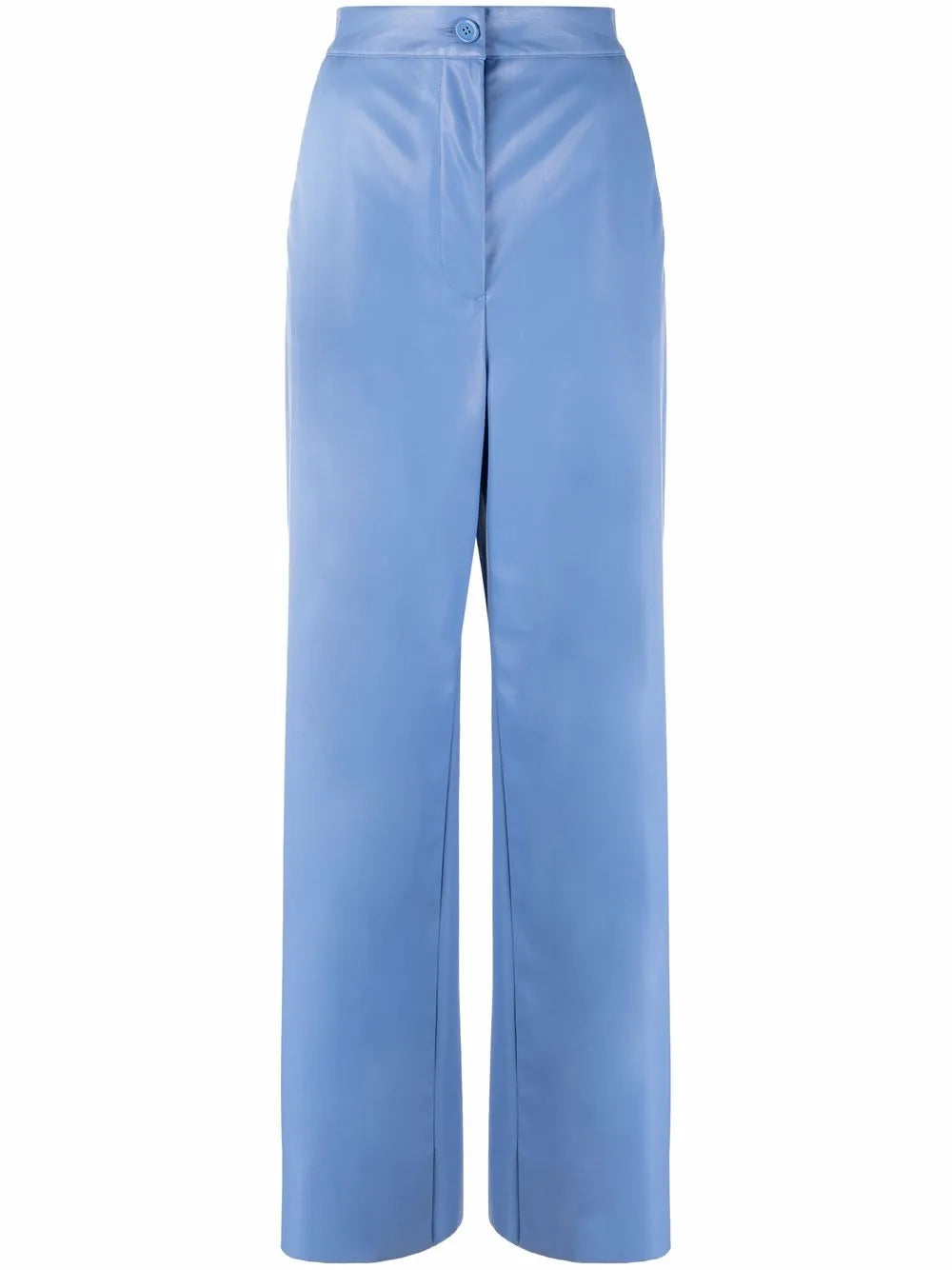 Faux-Leather Straight-Leg Trousers