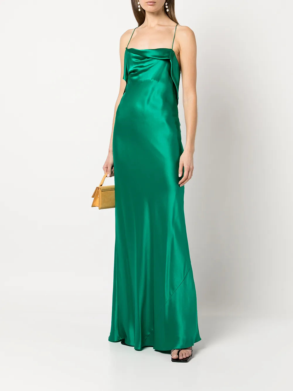 Bias-Cut Cowl Neck Gown