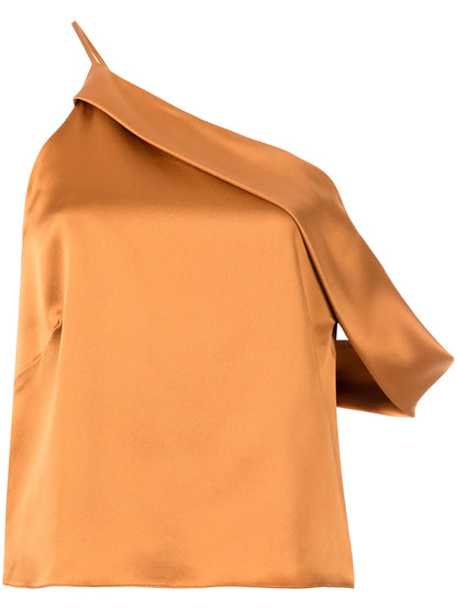 Draped Cowl Asymmetrical Top
