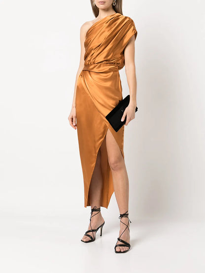 Asymmetric Open Back Dress