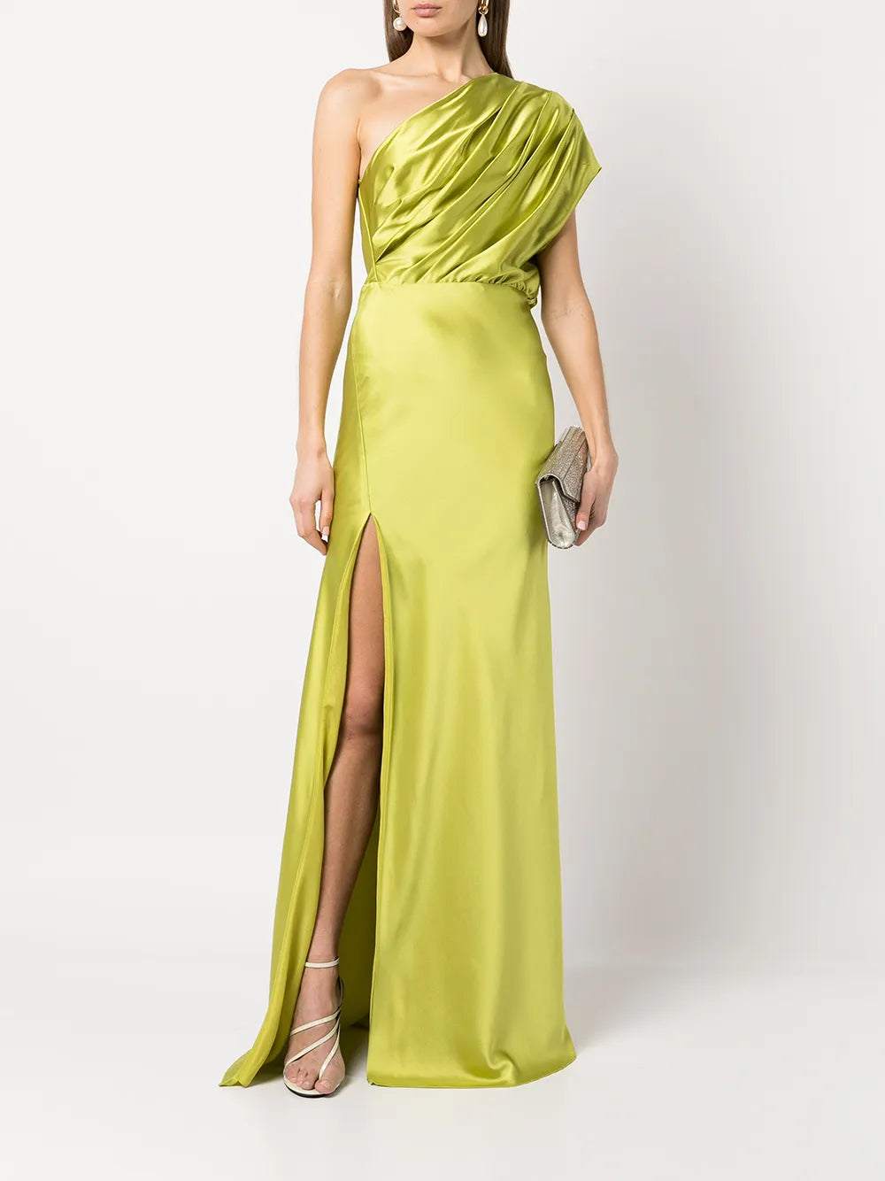 Asymmetric Open Back Gown