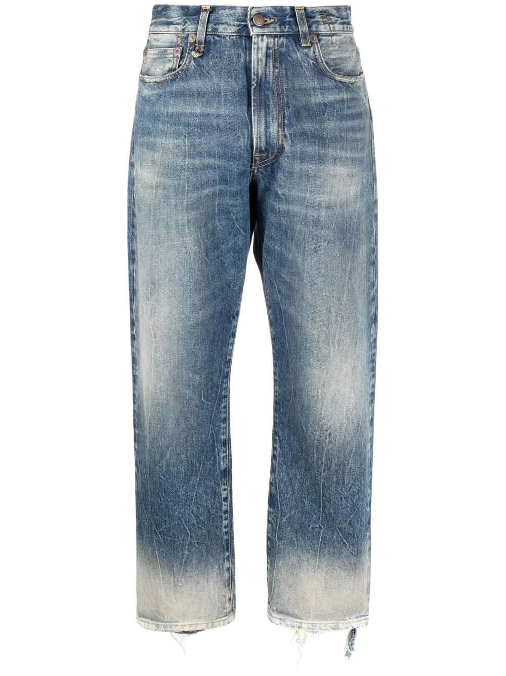 Kelly Cropped Distressed-Hem Jeans