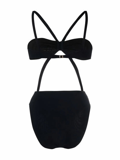 Logo-Plaque Detail Swimsuit