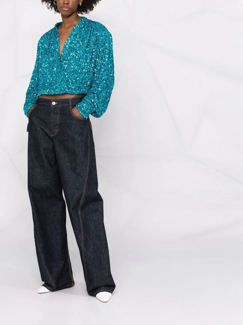 Aurelia Sequin-Embellished Blouse