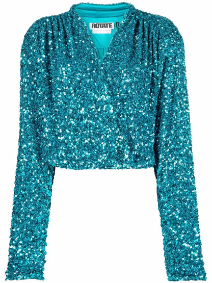 Aurelia Sequin-Embellished Blouse
