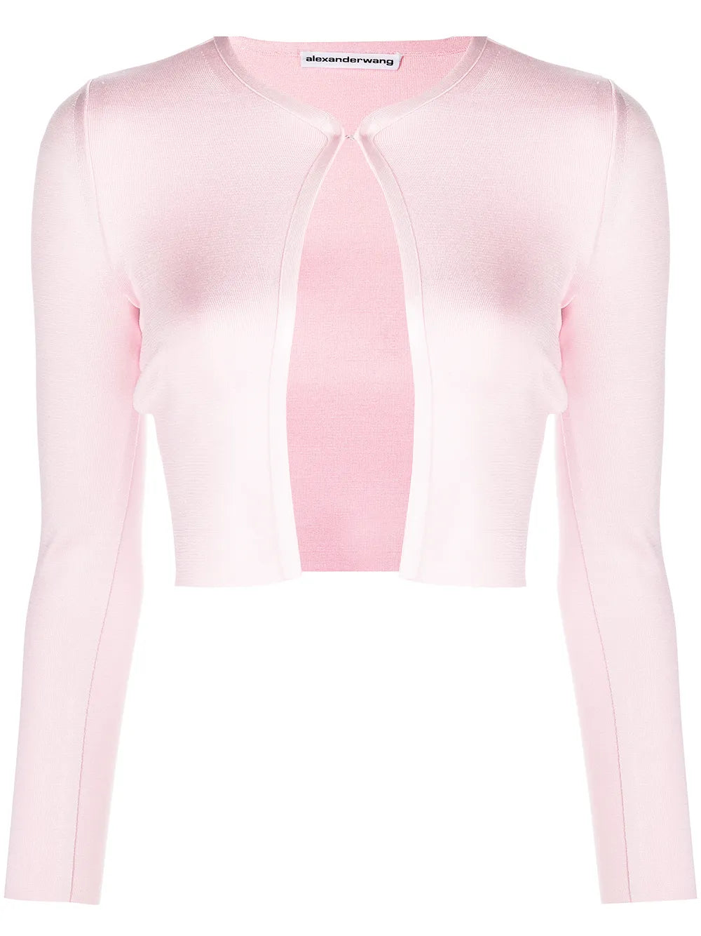 Bonded Crew-Neck Cropped Cardigan