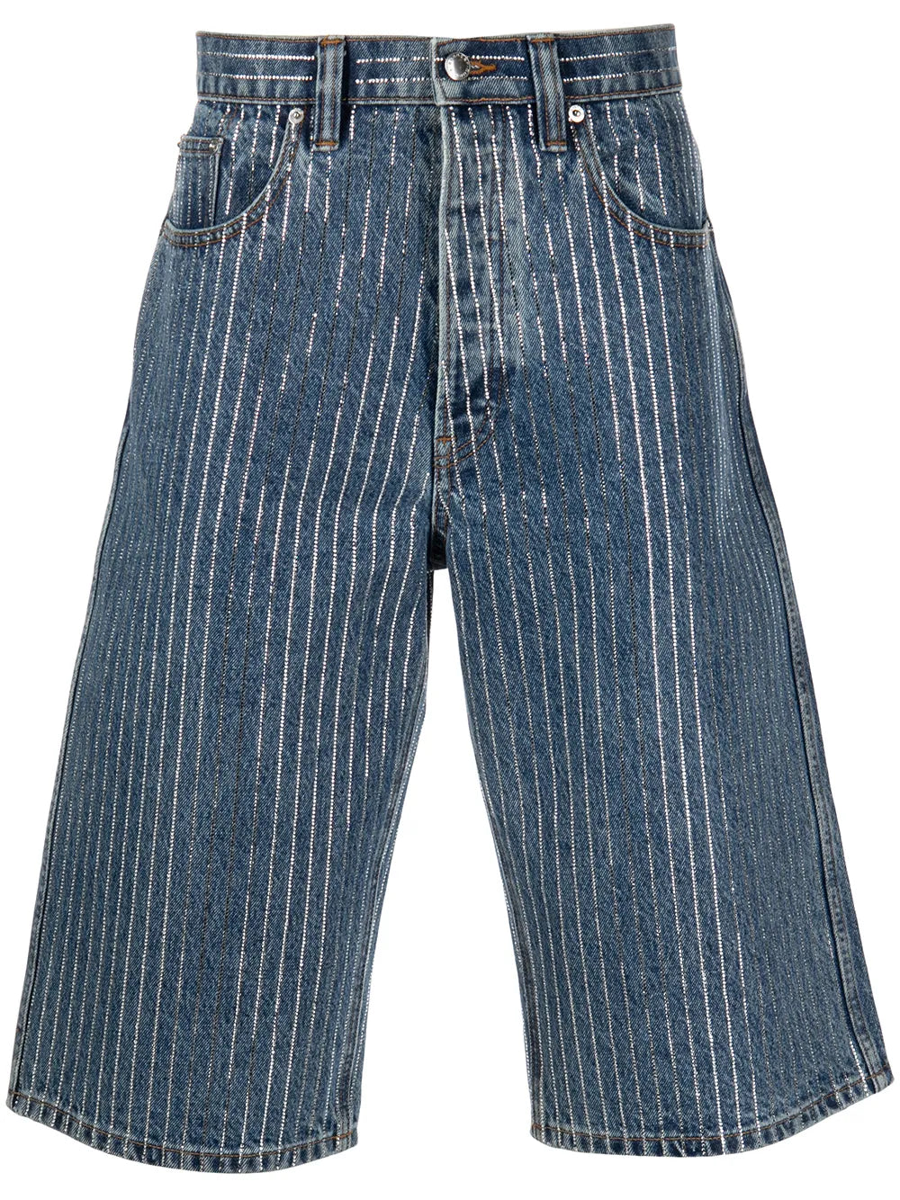 Below-Knee Denim Shorts