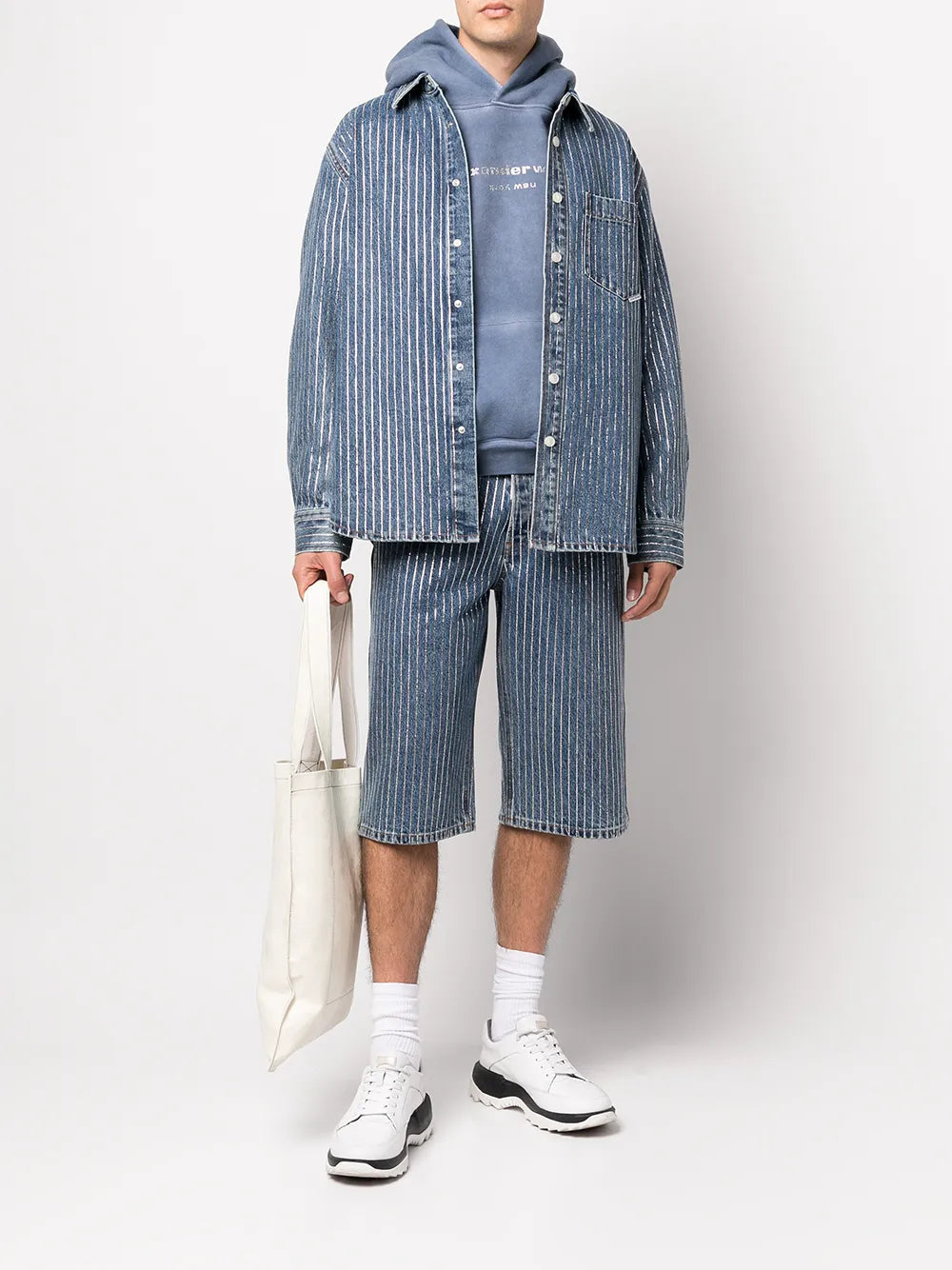 Below-Knee Denim Shorts