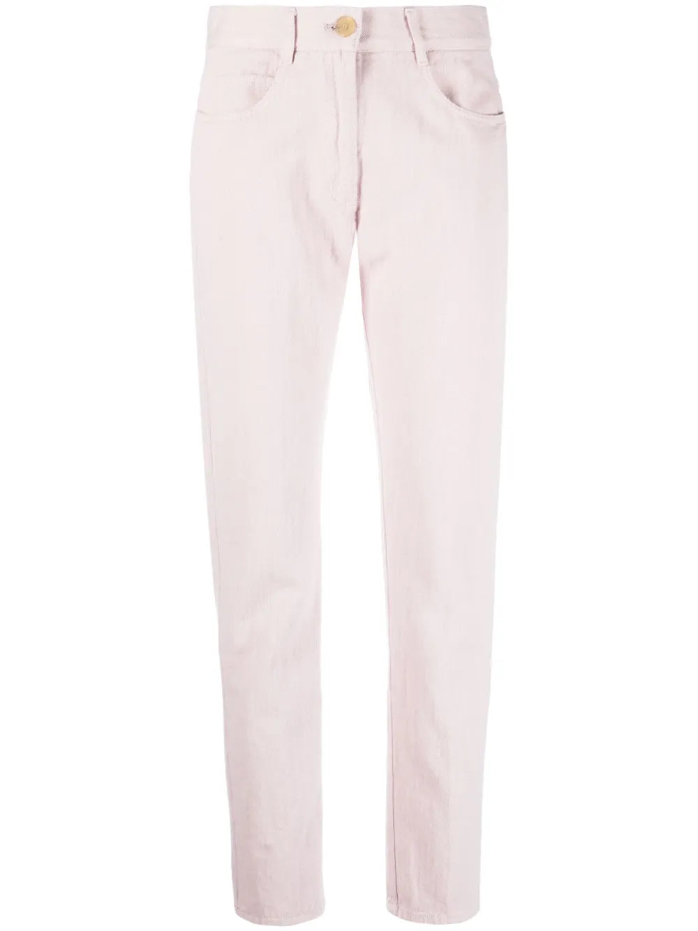 High-Waisted Slim Cut Trousers