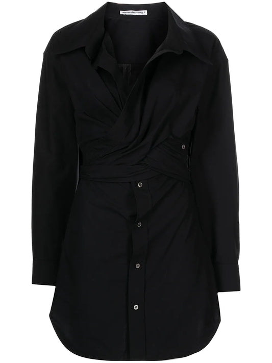 Crossed Front Shirtdress