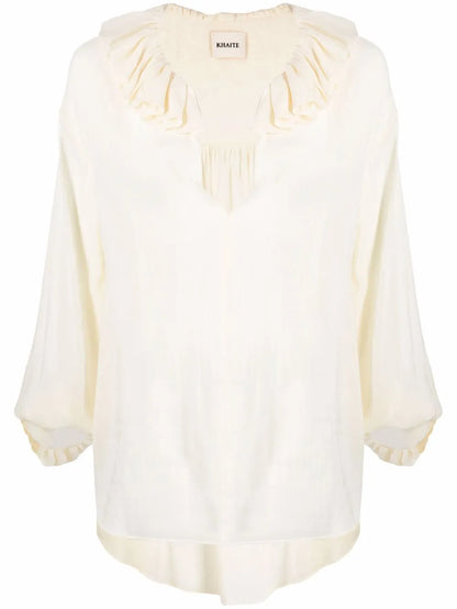 Ruffled Neck Blouse