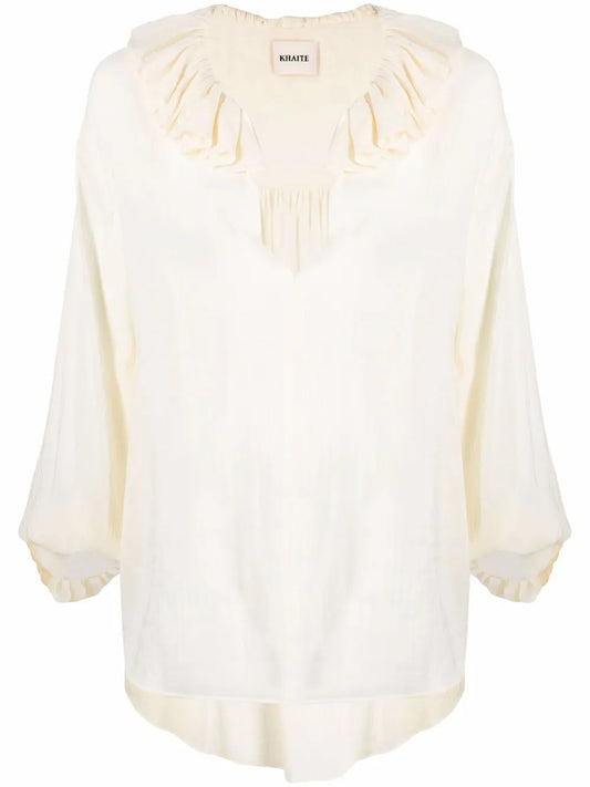 Ruffled Neck Blouse