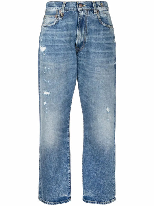 Boyfriend Mid-Rise Straight Jeans