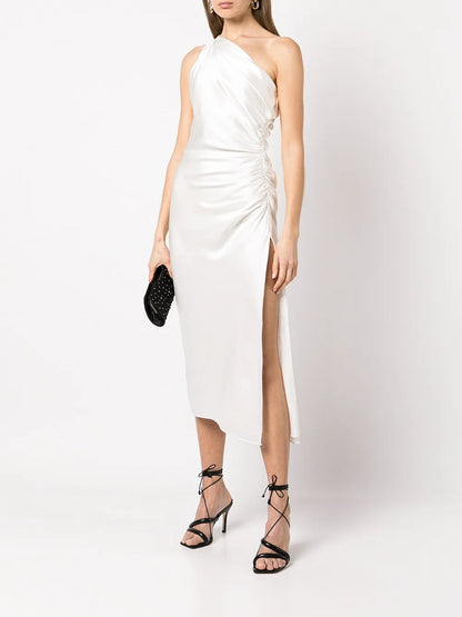 Asymmetric Gathered Dress