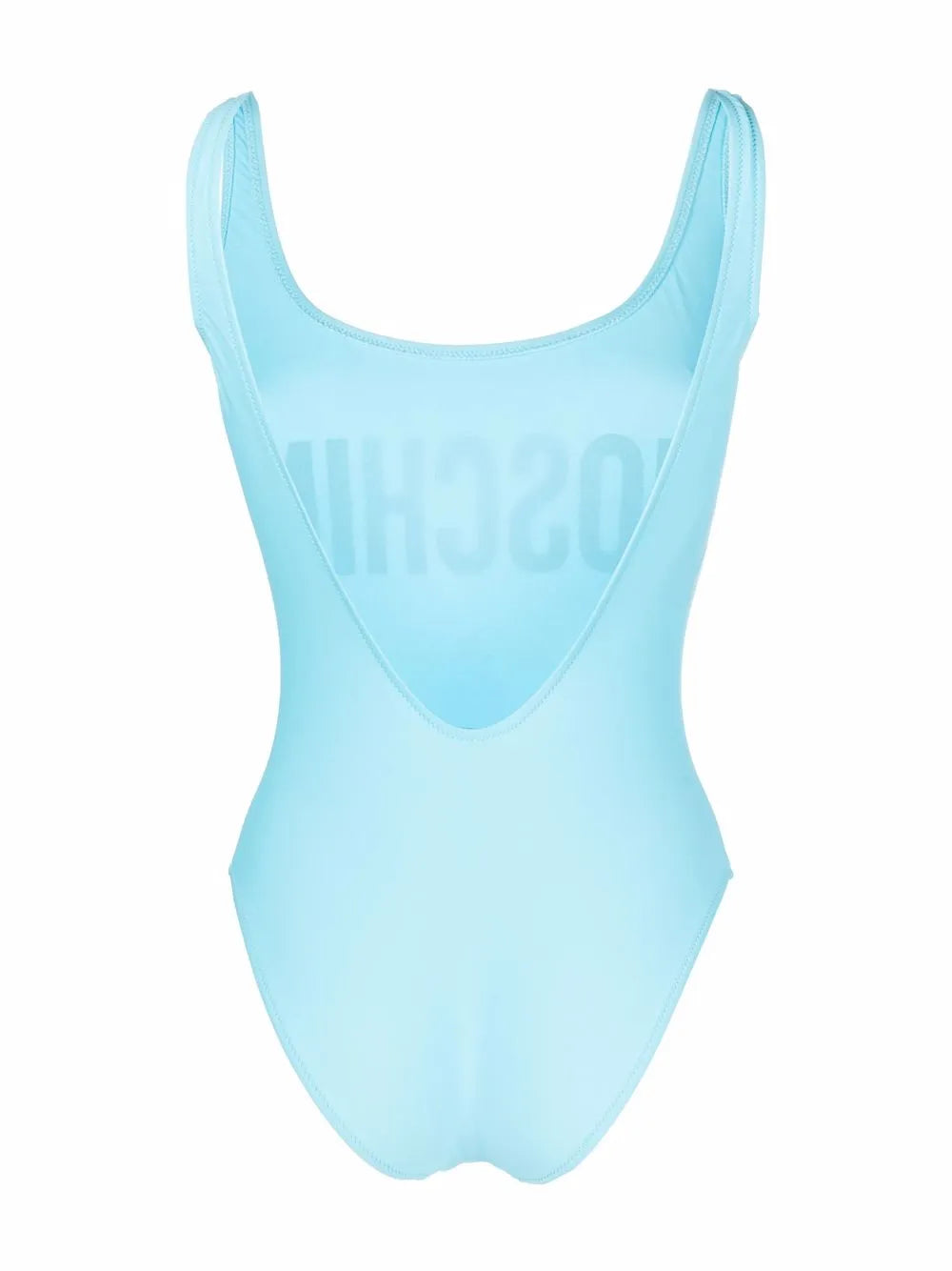 Logo-Print Backless Swimsuit