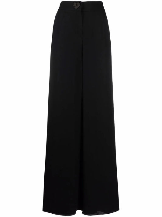 High-Waisted Flared Trousers