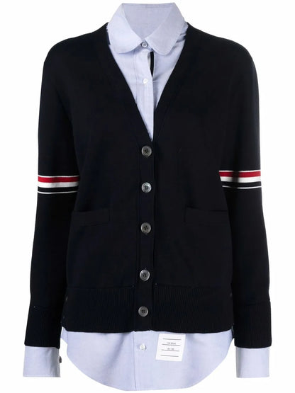 Rwb-Armbands V-Neck Cardigan