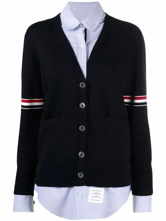 Rwb-Armbands V-Neck Cardigan