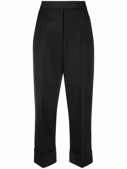 Pearl-Detailing Tailored Wool Trousers