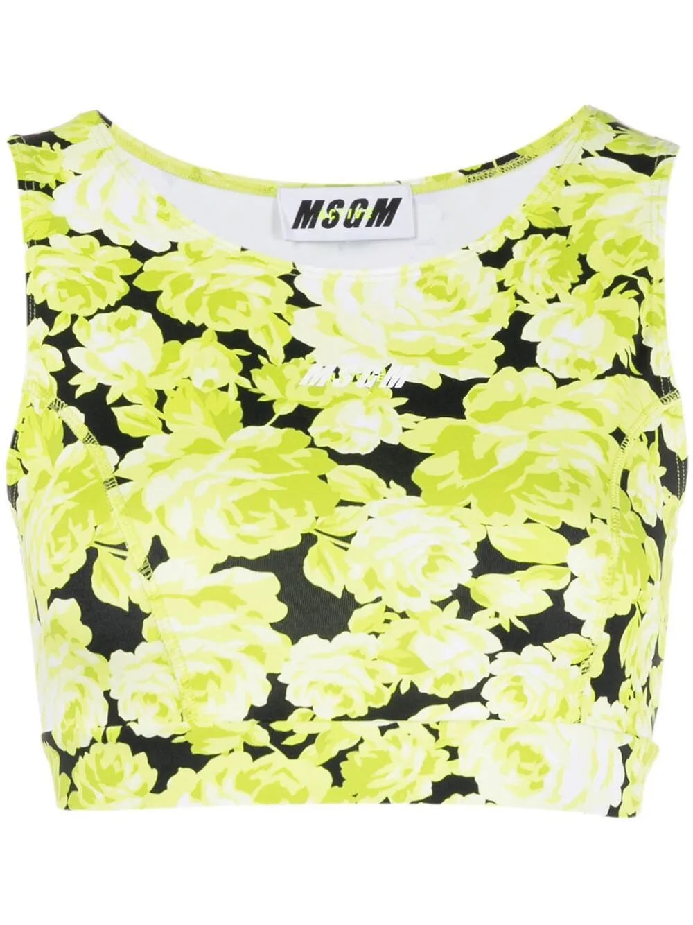 Floral-Print Cropped Vest