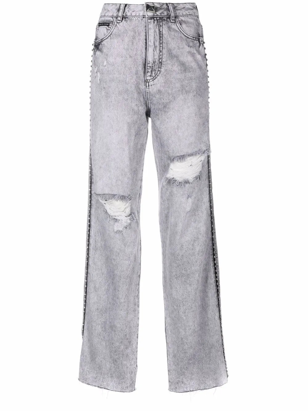Crystal Ripped Straight Jeans