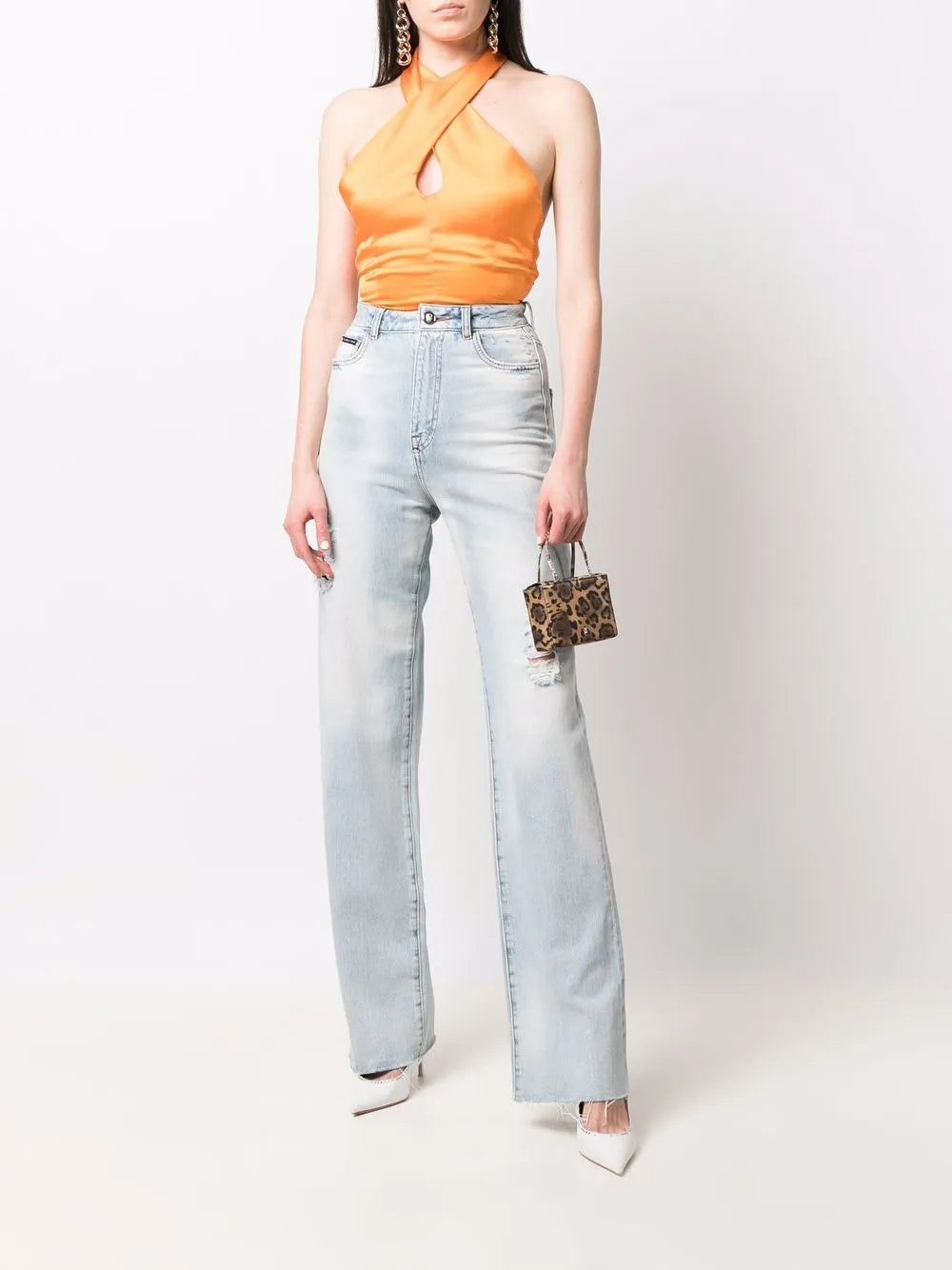 Palazzo-Cut High-Waist Jeans