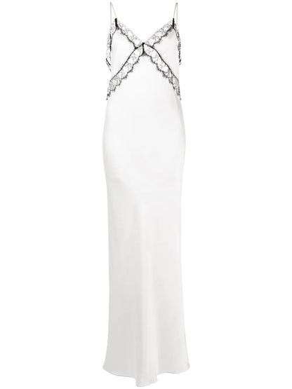 Lace-Insert Slip Dress
