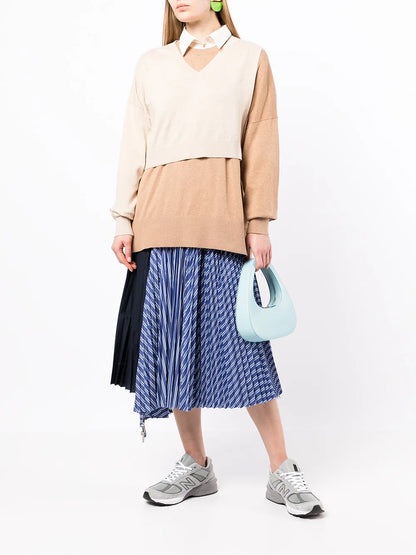 Layered Cotton-Cashmere Jumper