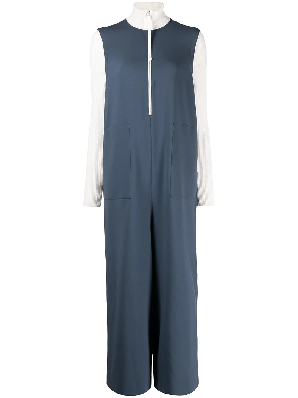 High-Neck Two-Tone Jumpsuit