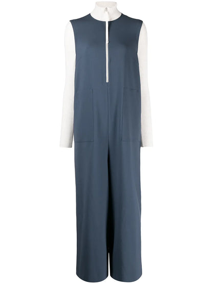 High-Neck Two-Tone Jumpsuit