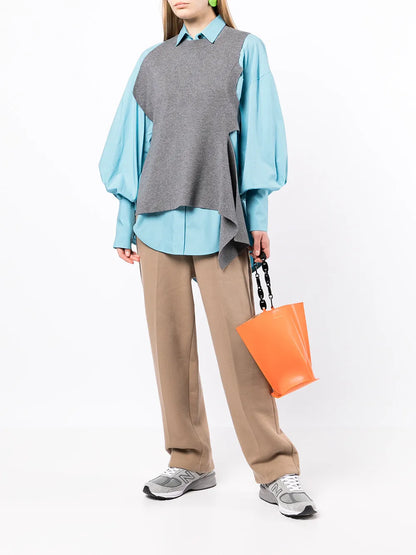 High-Waisted Wide-Leg Trousers