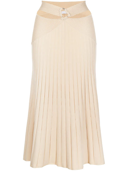 Arabella Compact Ribbed-Knit Skirt