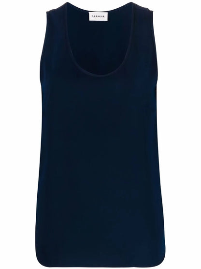 Scoop-Neck Sleeveless Blouse