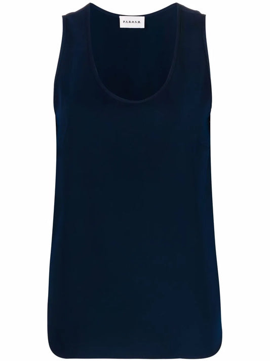 Scoop-Neck Sleeveless Blouse