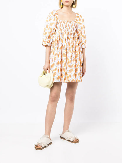 Printed Babydoll Dress