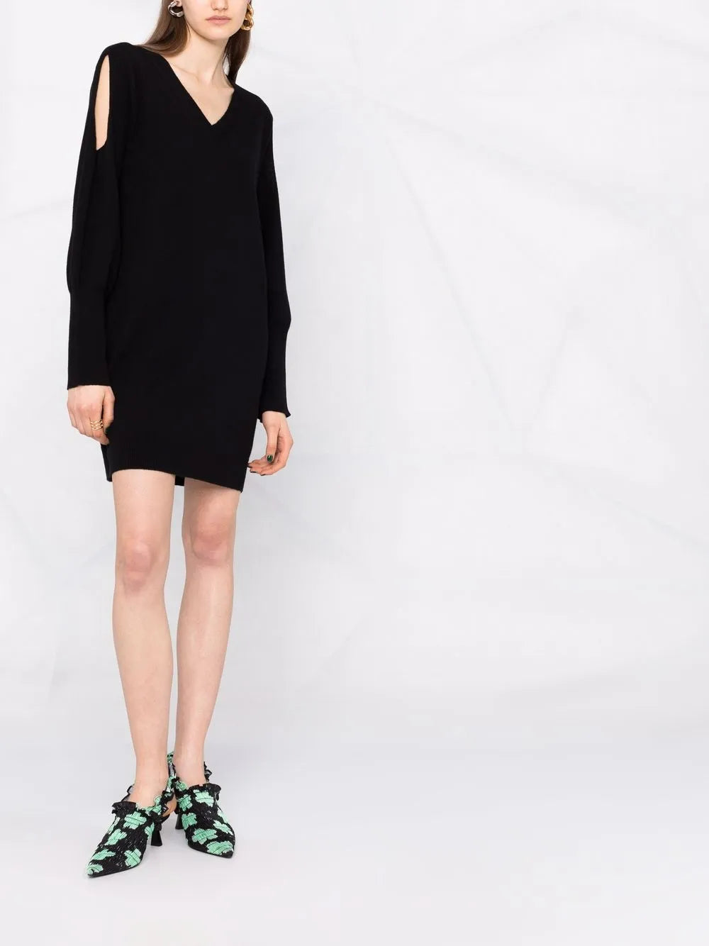 V-Neck Knit Dress