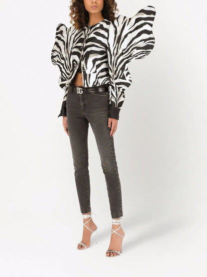 Raw-Cut Skinny Jeans