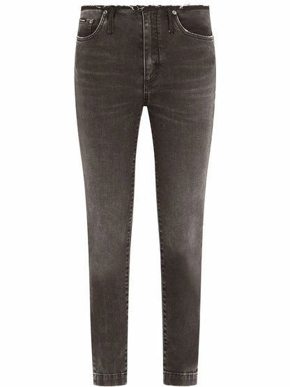 Raw-Cut Skinny Jeans