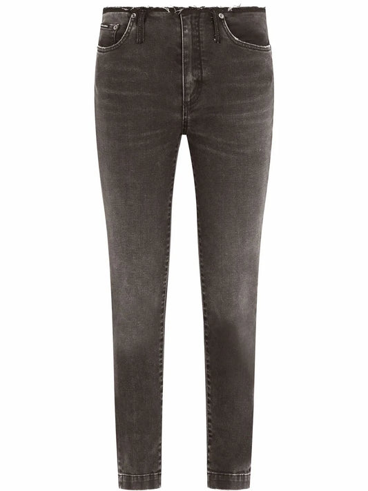 Raw-Cut Skinny Jeans