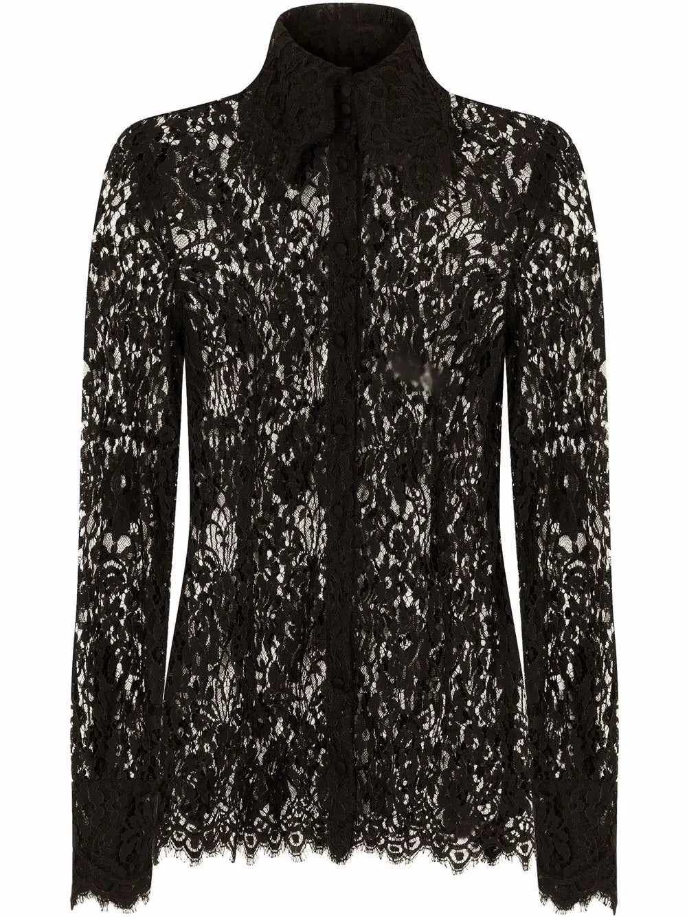 Semi-Sheer Lace Shirt