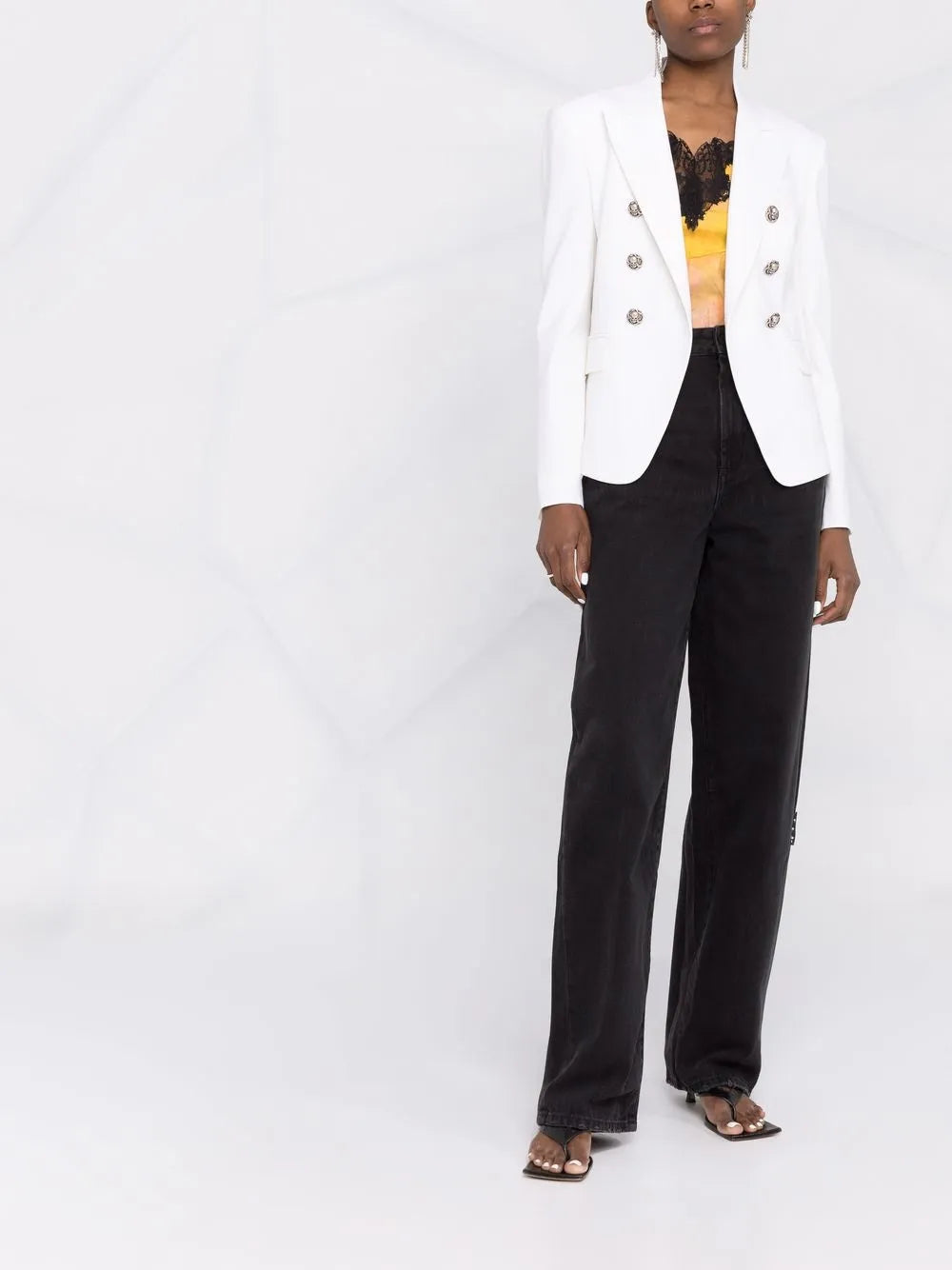 Double-Breasted Fitted Blazer